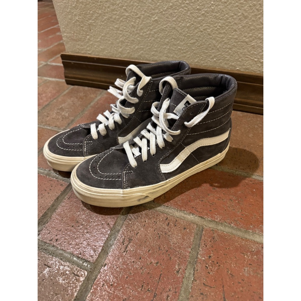 Vans Sk8-Hi Charcoal Grey Suede High Top Sneakers Mens 6 Womens 7.5 VN000D5IB8C